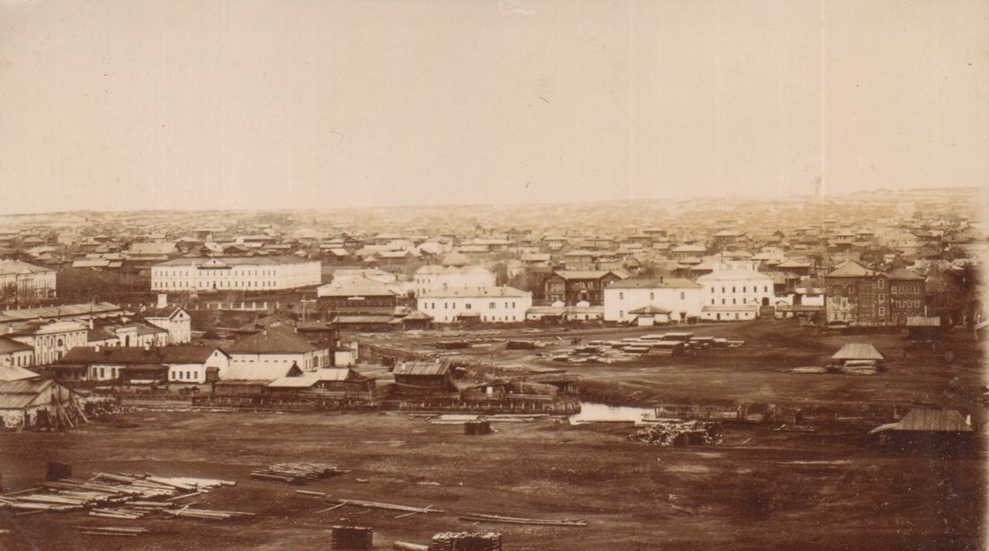 Панорама Барнаула с территорией завода, 1907 год
