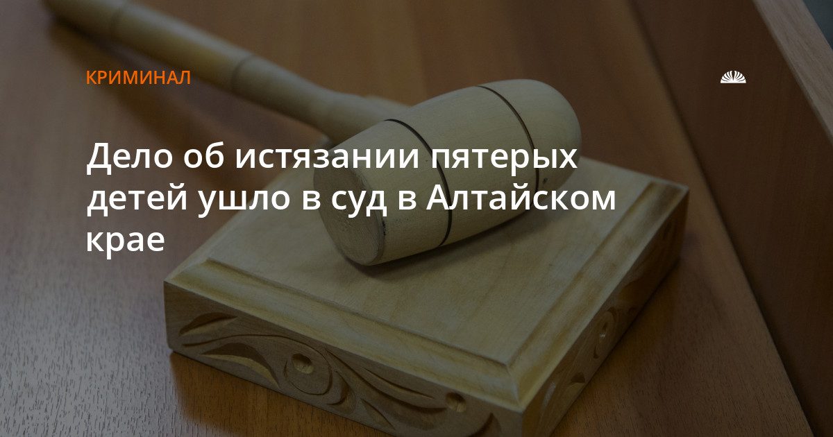 Дело об истязании пятерых детей в Первомайском районе ушло в суд