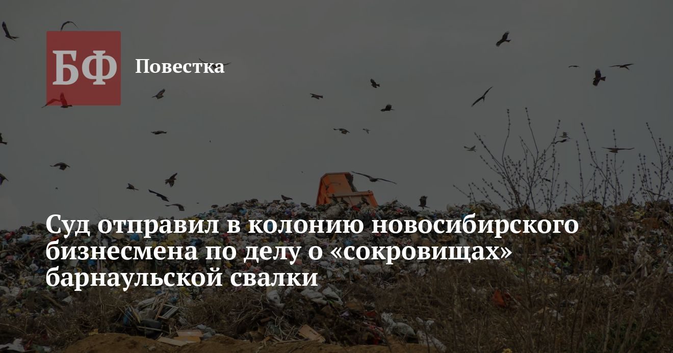 Суд оставил в силе приговор новосибирскому бизнесмену по делу о взятке за доступ к барнаульской свалке