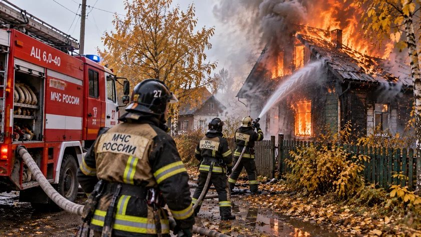 В селе Октябрьском пожар уничтожил крышу жилого дома
