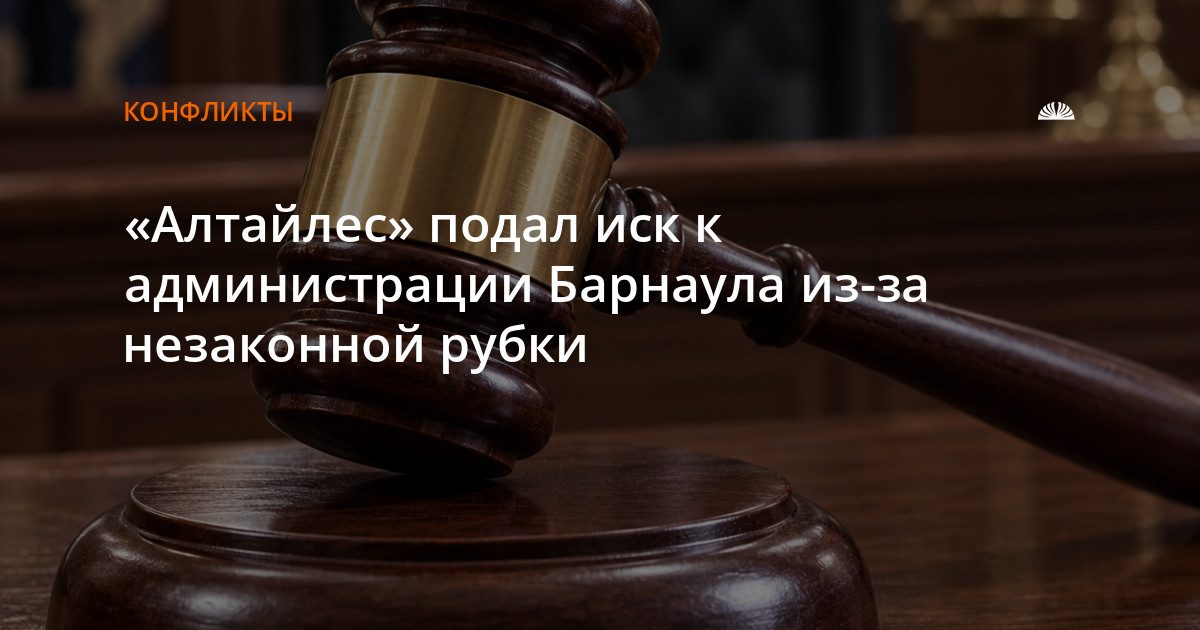 «Алтайлес» потребовал от администрации Барнаула компенсацию за незаконную рубку