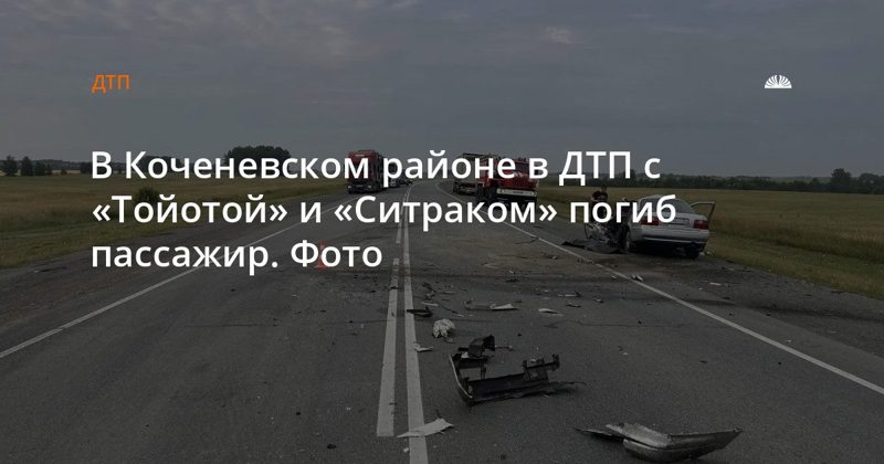 В Коченевском районе при столкновении легковушки и грузовика погиб пассажир