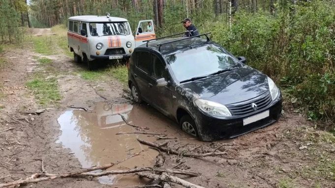 Барнаулец заблудился в лесу под Павловском и застрял на машине