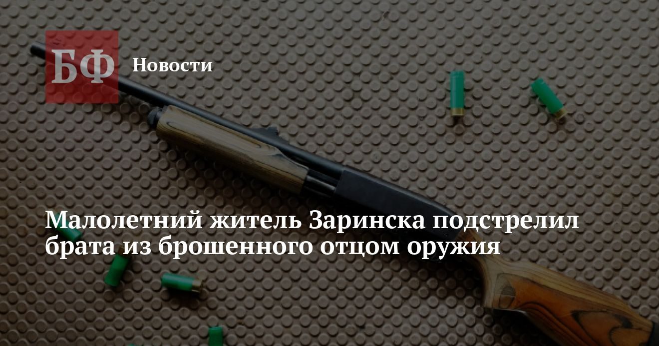 Житель Заринска оставил заряженное ружьё без присмотра, сын ранил брата