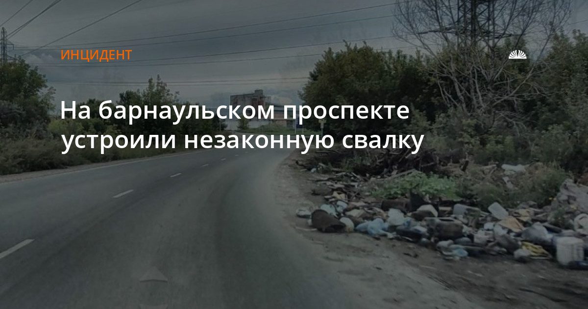 На проспекте Энергетиков в Барнауле разрослась незаконная свалка