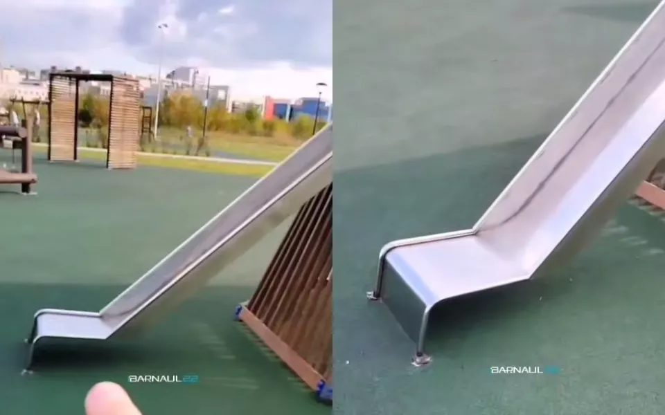 Горка за ТЦ «Европа» еще монтируется, доступ ограничен