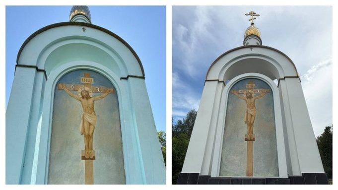 Художница завершила реставрацию часовни Архангела Михаила на Чуйском тракте