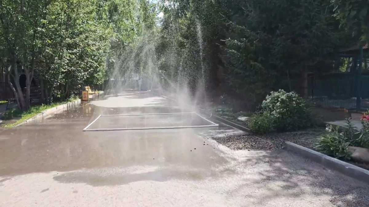 В барнаульском зоопарке установили фонтаны для охлаждения посетителей