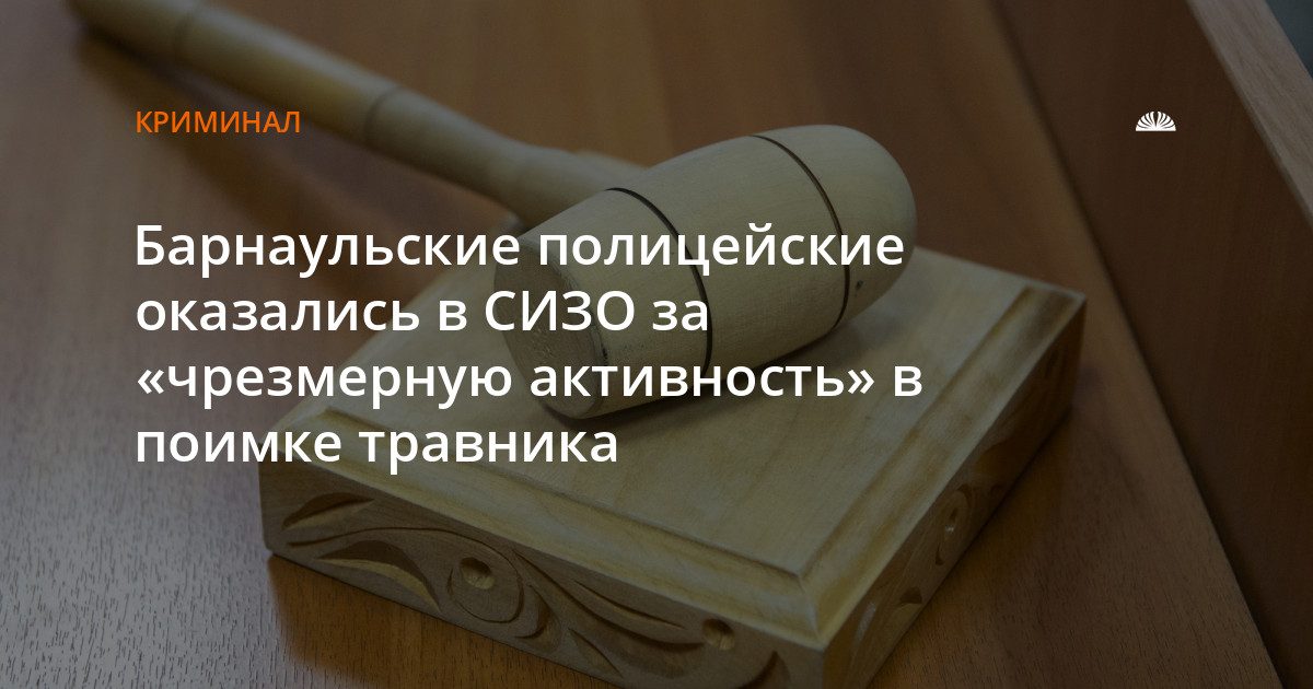 Двух барнаульских полицейских арестовали по подозрению в превышении полномочий