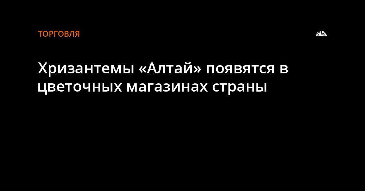 В Барнауле открыли роботизированный тепличный комплекс хризантем
