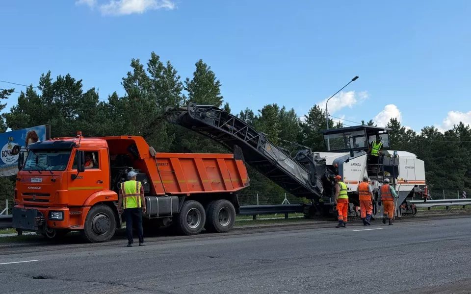 Начался ремонт Правобережного тракта на выезде из Барнаула