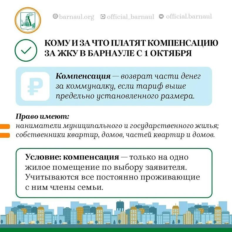 В Барнауле с 1 октября 2026 года изменилась плата за ЖКУ, но есть право на компенсацию