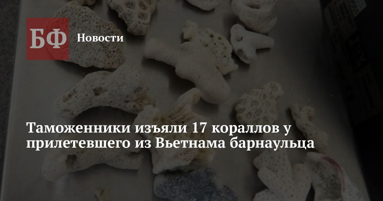 Таможня изъяла 17 кораллов у барнаульца, прилетевшего из Вьетнама